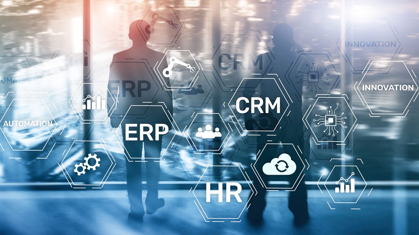 ERP system dashboards connecting business operations